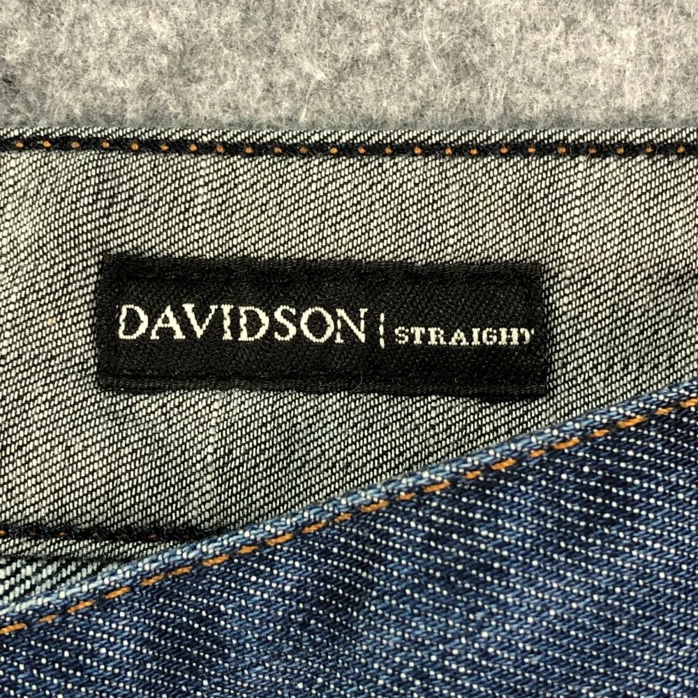 Kasil Workshop Davidson Men Jeans 31x34 (fits 32x34) Straight Dark Wash Blue USA